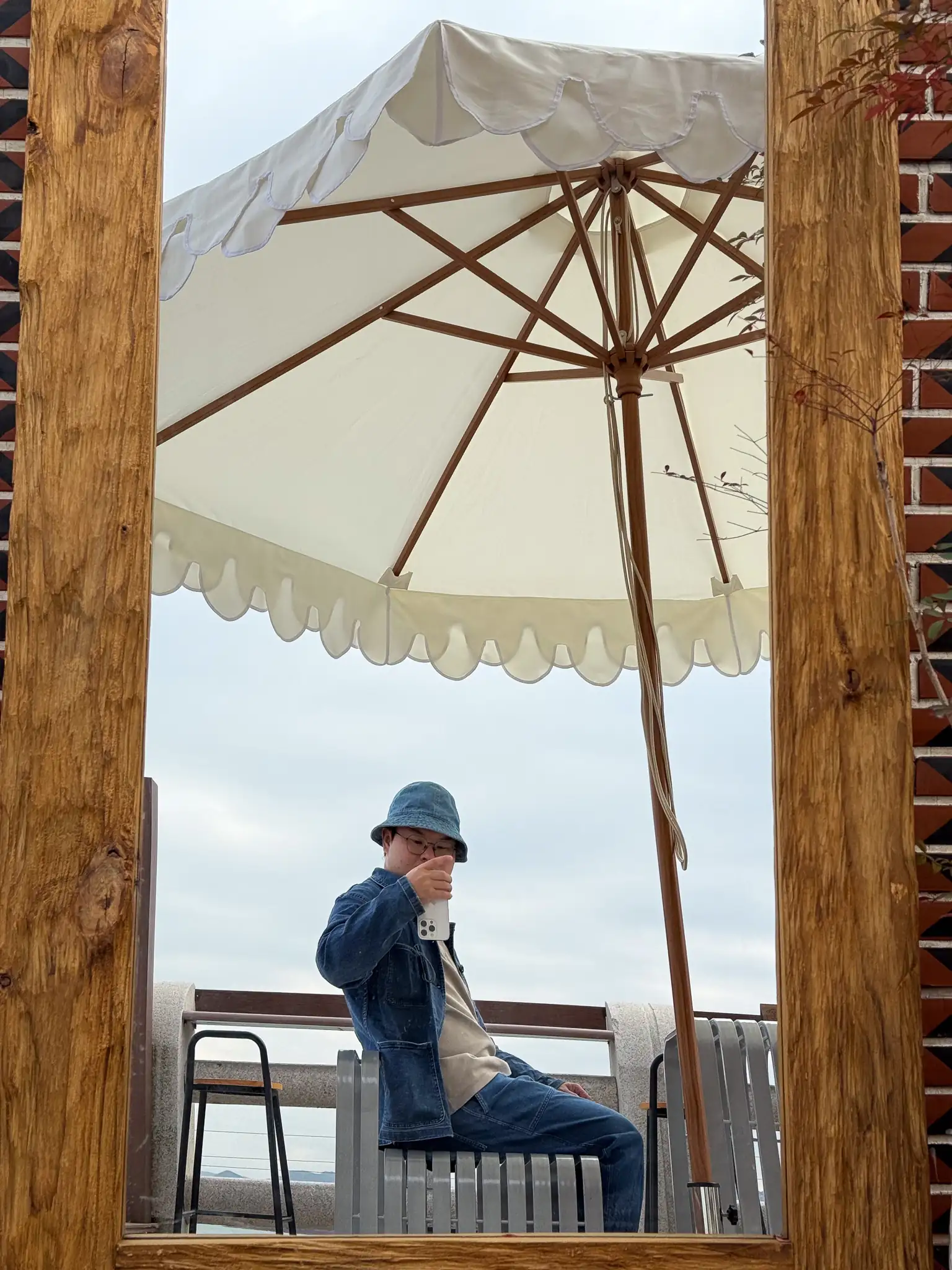 デッキチェアでついでに一休み